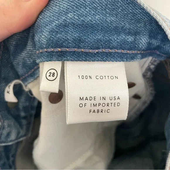 GRLFRND Karolina Button Fly High Rise Straight Leg Raw Hem Jeans - Picture 5 of 6